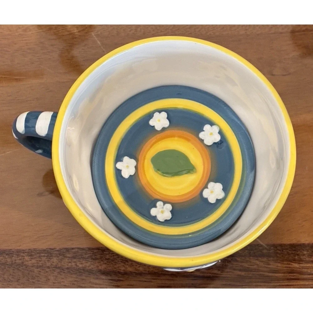 Floral Tea For One 4 Piece Set Stacking Teapot Cup‎ & Teabag Plate Ceramic Gift